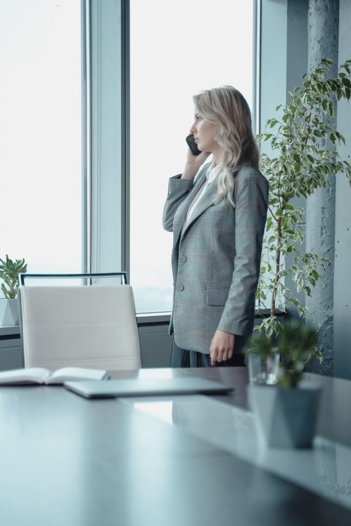 Lawyer on phone with client